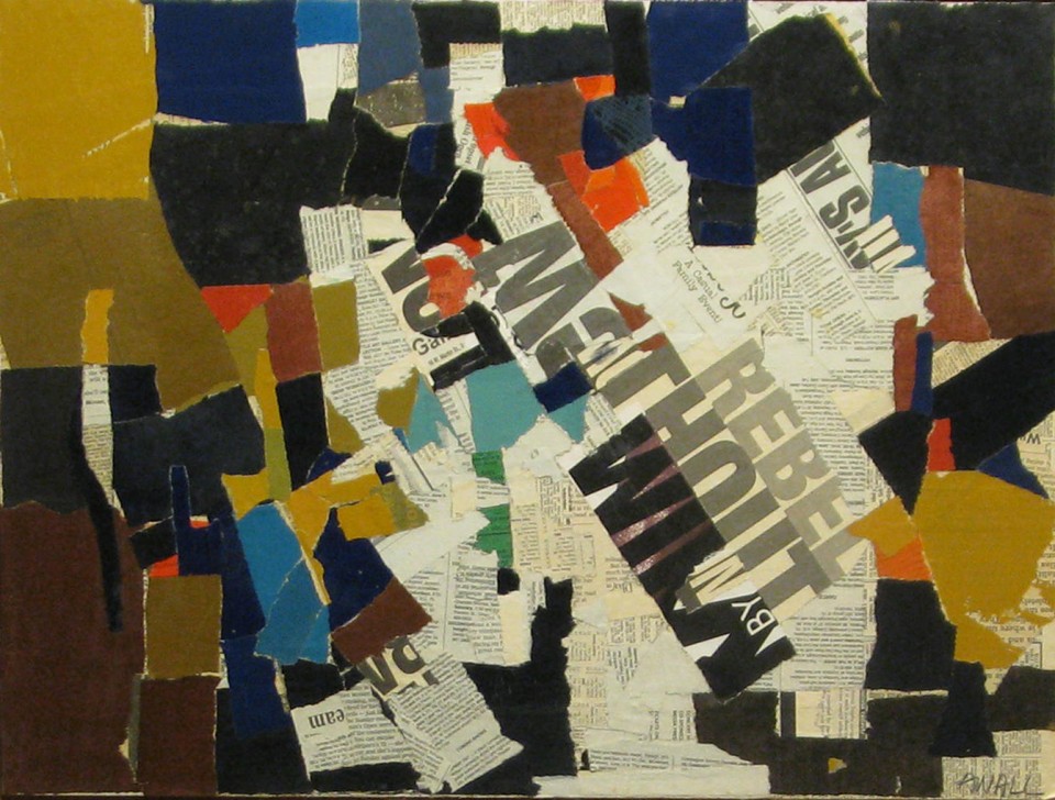 Verbal Construct, 1998
collage on board
18 x 24
