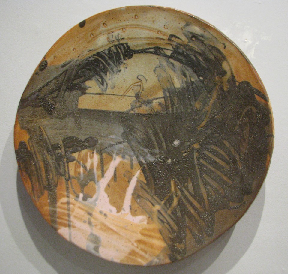 In-Chin Lee, Platter, stoneware, 15.25 x 15 x 2