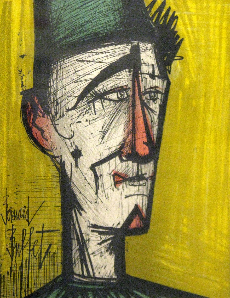 Bernard Buffet, Clown One, Lithograph, 12 x 9