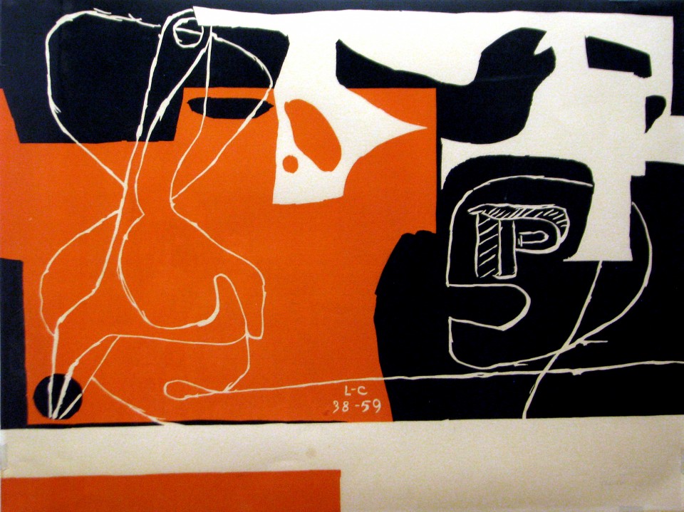 Le Corbusier, Les Des Sont Jete's, Lithograph, 19 x 25.5 