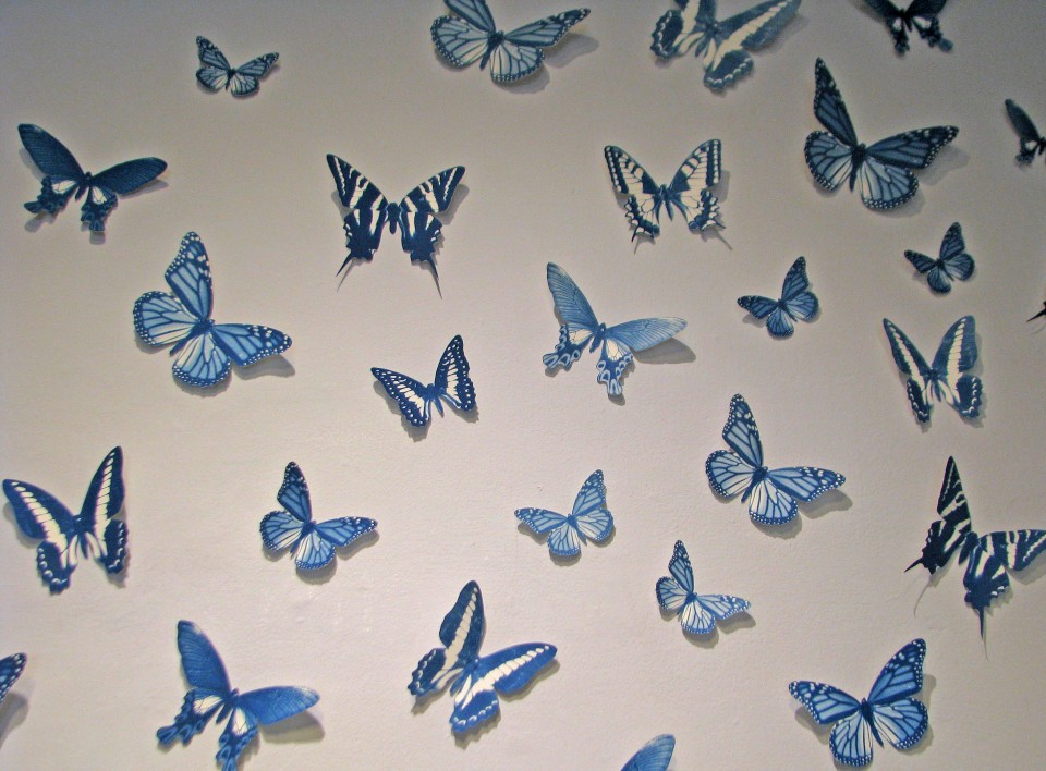 Leah Sobsey, Swarm, Cyanotype Prints, Installation 