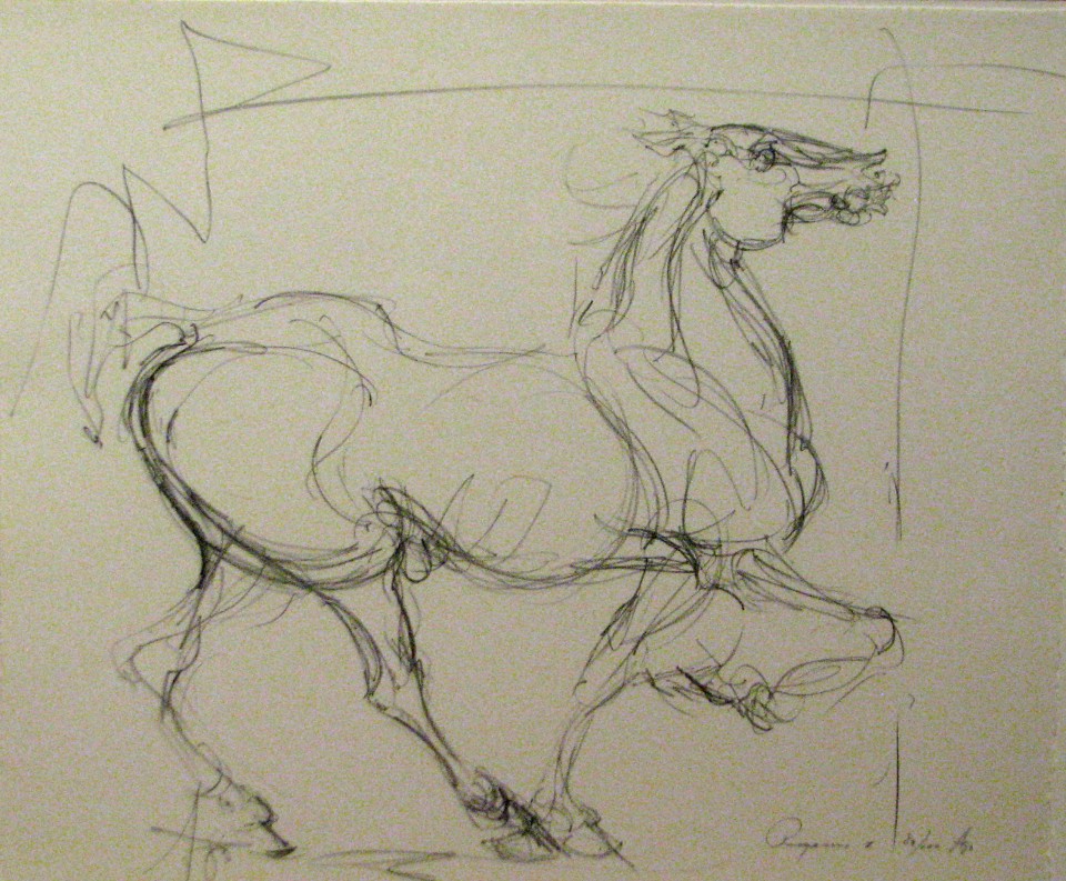 Peter Agostini, Pegasus I, Lithograph, 15.5 x 18