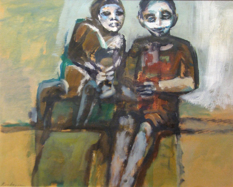 Robert Broderson, Together, Oil on Paper, 16 x 20