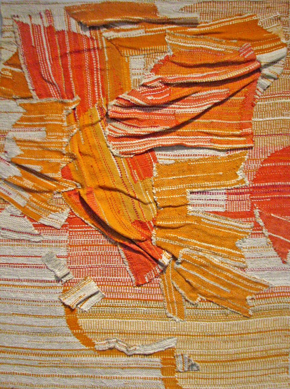 Silvia Heyden, Sunset Ridge, High Warp Linen Tapestry, 54 x 40