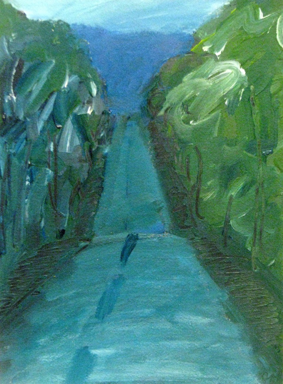 George Bireline, April 1999, acrylic on paper, 11.5 x 8.5 inches