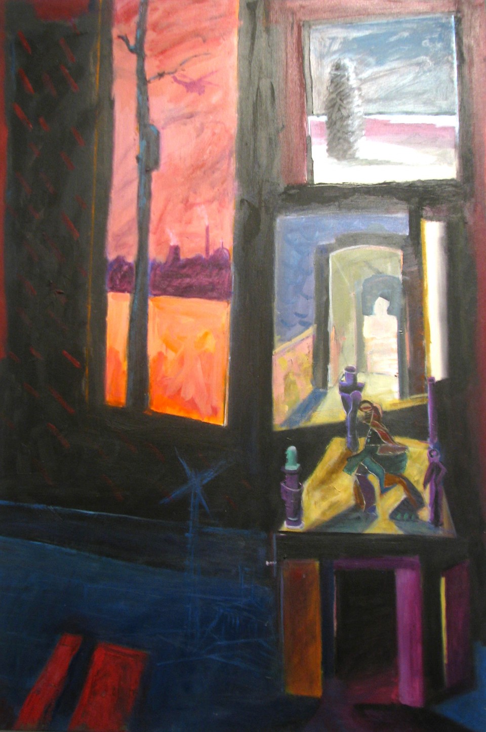 George Bireline, Dark Matters, 2000, acrylic on canvas, 54 x 36 inches
