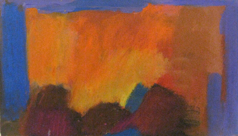 George Bireline, December 7, 1998, acrylic and pastel on paper, 6.75 x 10.75 inches