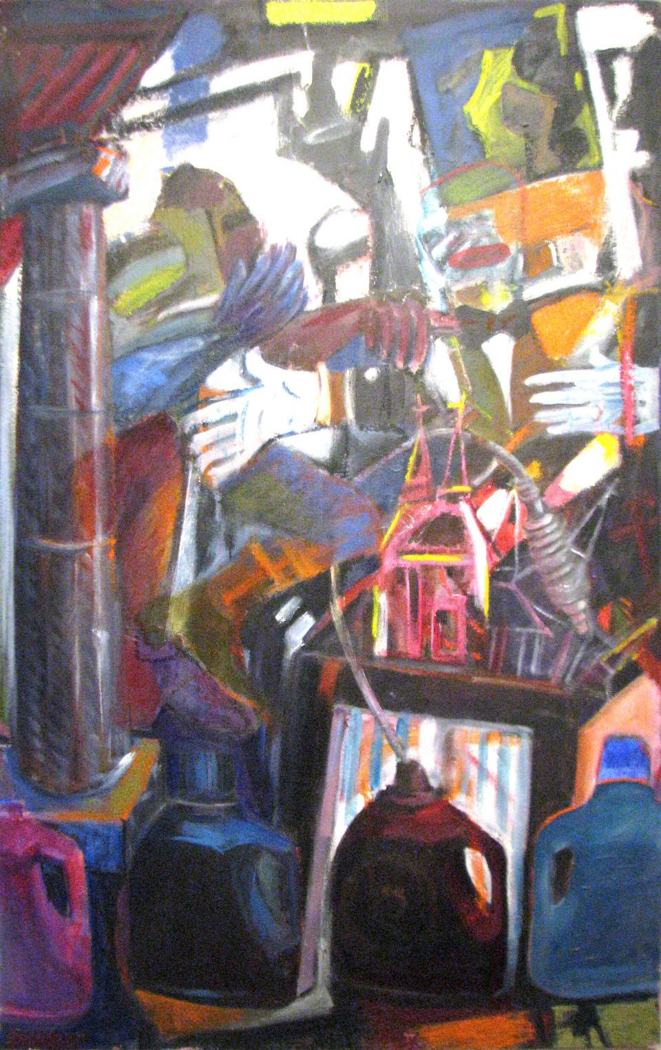 George Bireline, Church, 1998, oil and acrylic on canvas, 52 x 33 inches