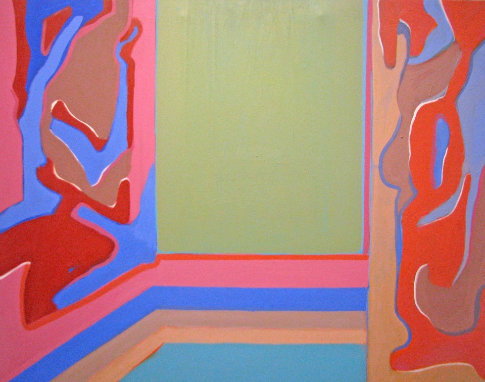 George Bireline, Room 2002, acrylic absorbant ground, 35 x 45 inches
