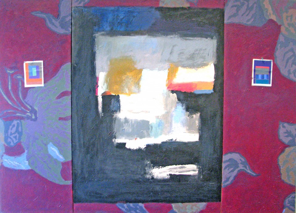 George Bireline, Wallpaper (triptych), 1997, acrylic on canvas, 60 x 83 inches