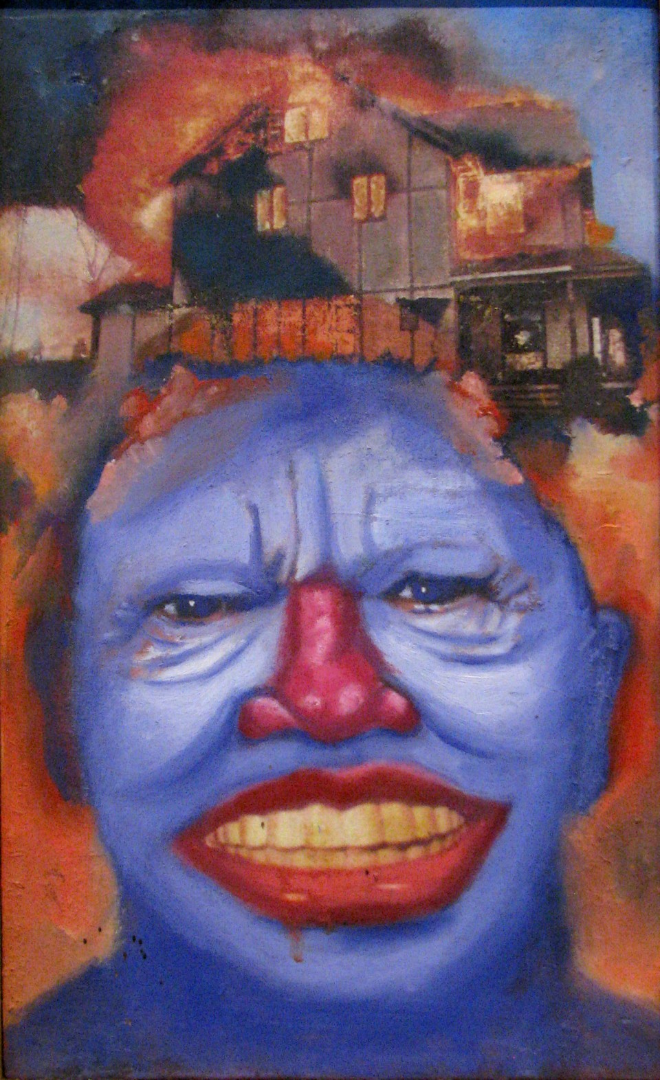 Brain Burn, Self Portrait 1998,
Acrylic and Oil on Canvas