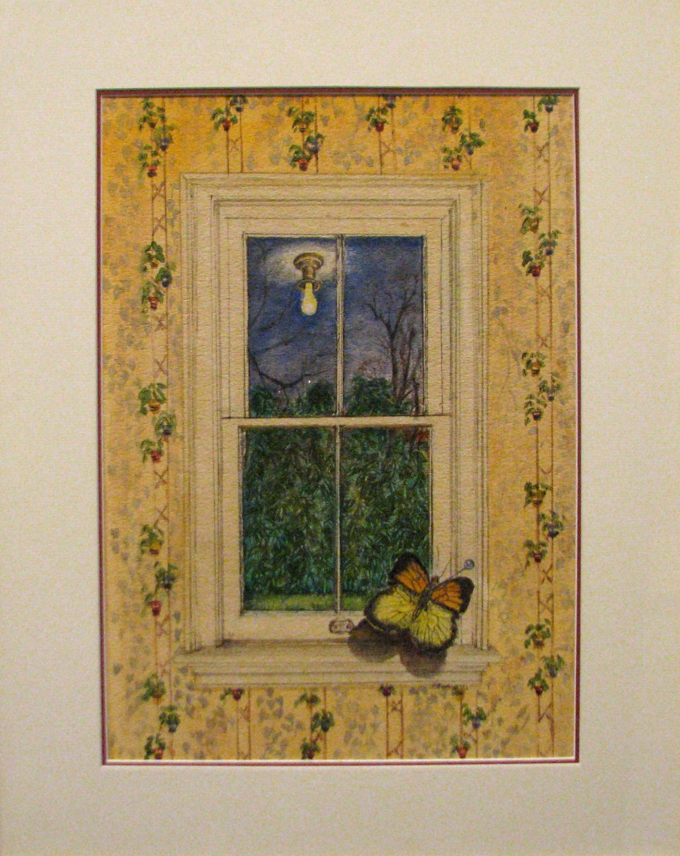 Interior With Butterfly, 1972
Watercolor on Paper