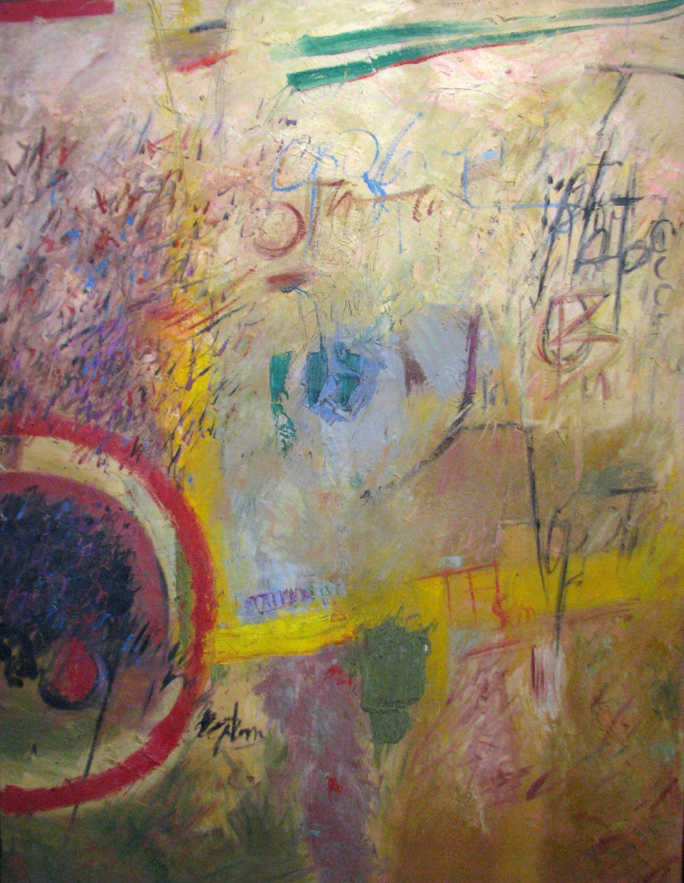 Red Ring Abstraction, Ca. 1960
Oil on Canvas
