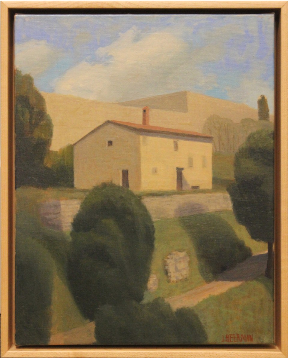 Stone House, Cortona Morning    2015, Oil on linen, 14x11