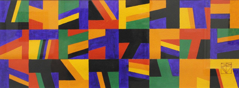 Rhythm 2,
2015,
acrylic on paper
9x24