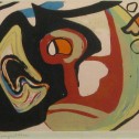 Anne Wall Thomas, Composition No. 1, 1955 serigraph 9 x 20
