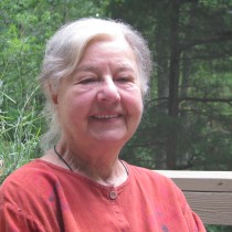Lilo Kemper in her garden in Durham.